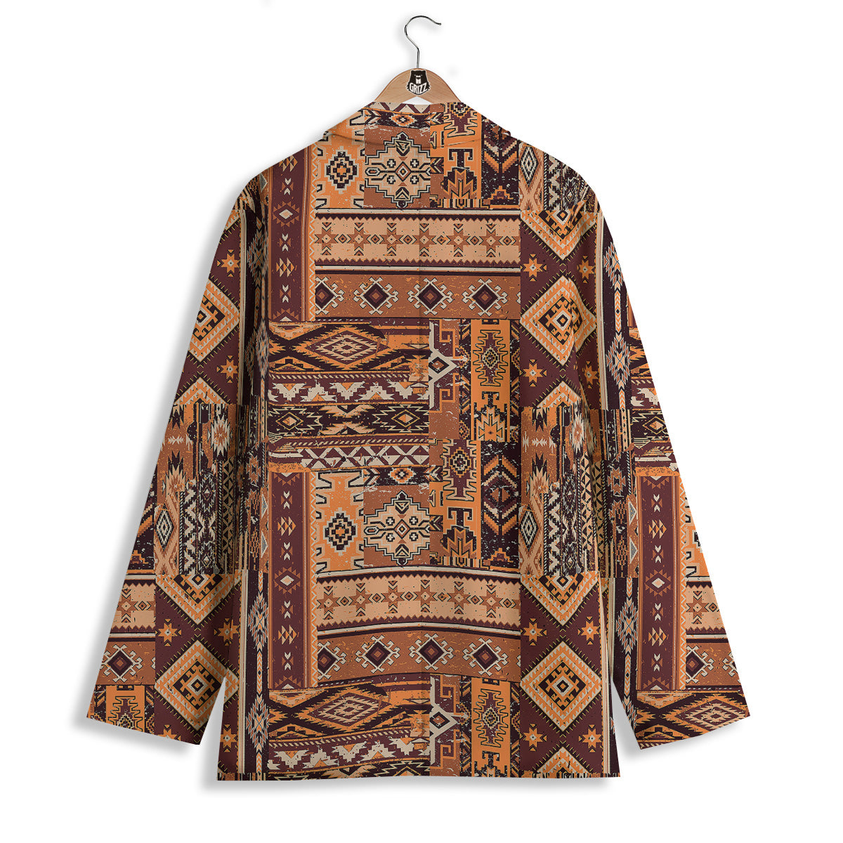 Patchwork Grunge Native American Print Pattern Women's Blazer-grizzshop