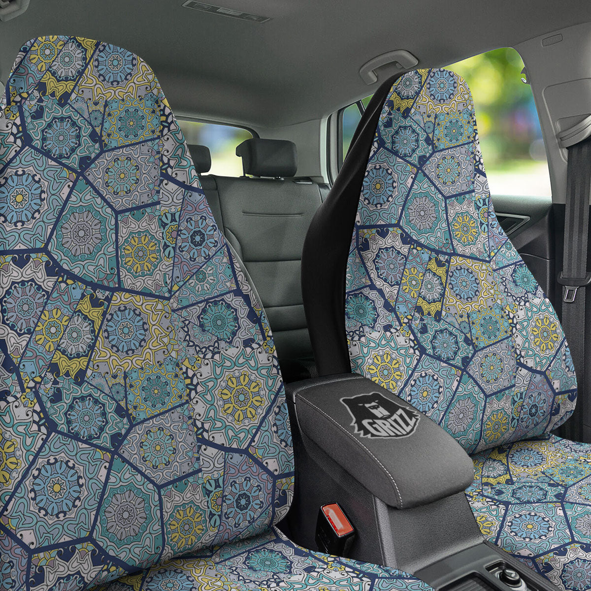 Patchwork Indian Floral Print Pattern Car Seat Covers-grizzshop