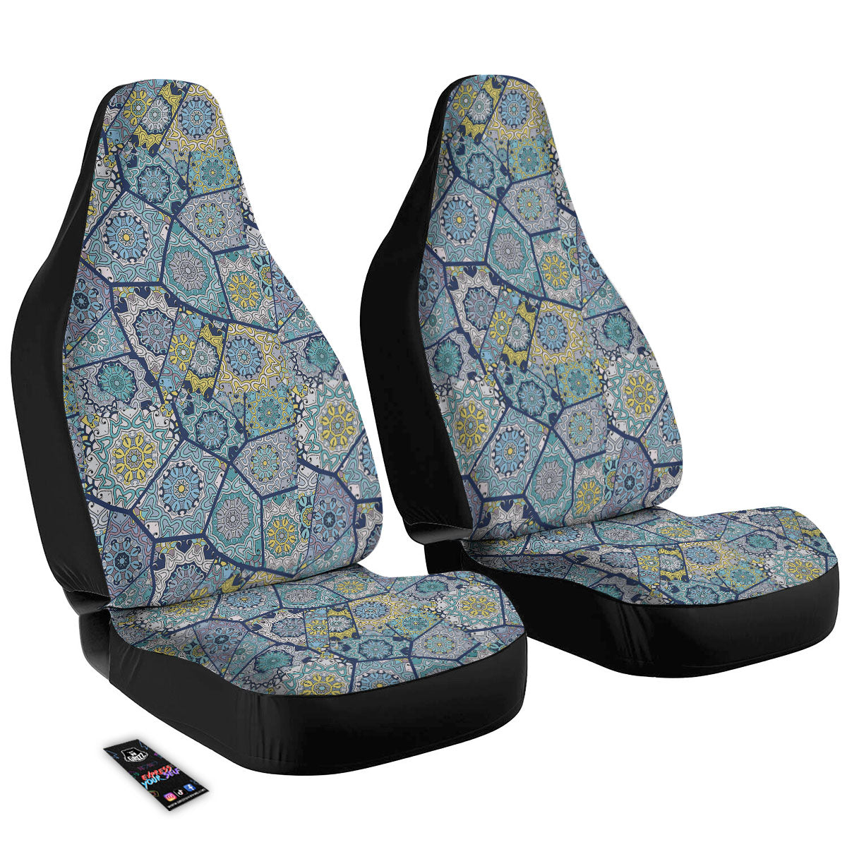 Patchwork Indian Floral Print Pattern Car Seat Covers-grizzshop