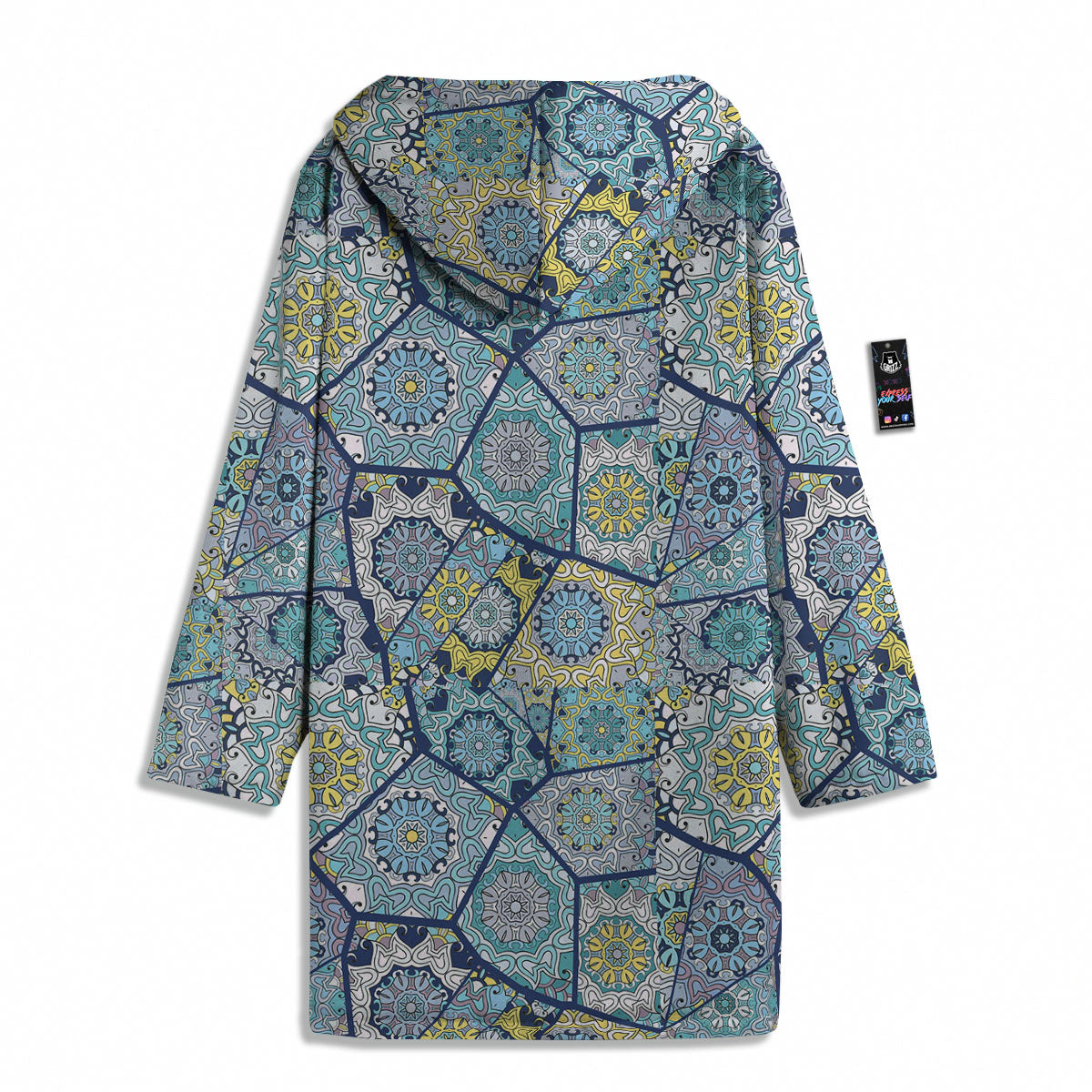 Patchwork Indian Floral Print Pattern Men's Windbreaker Jacket-grizzshop