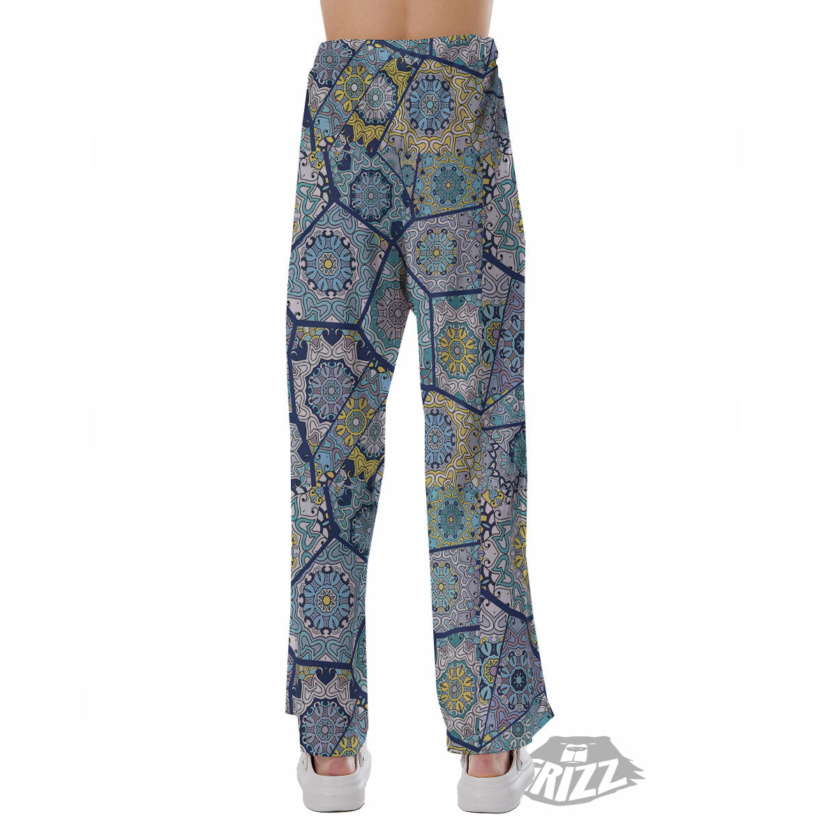 Patchwork Indian Floral Print Pattern Pajama Pants-grizzshop