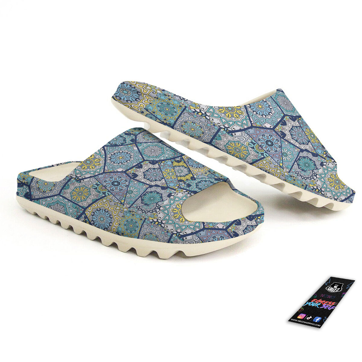 Patchwork Indian Floral Print Pattern Sandals-grizzshop