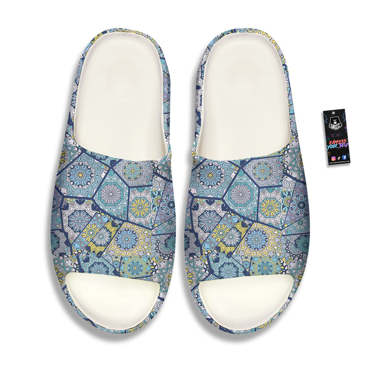 Patchwork Indian Floral Print Pattern Sandals-grizzshop