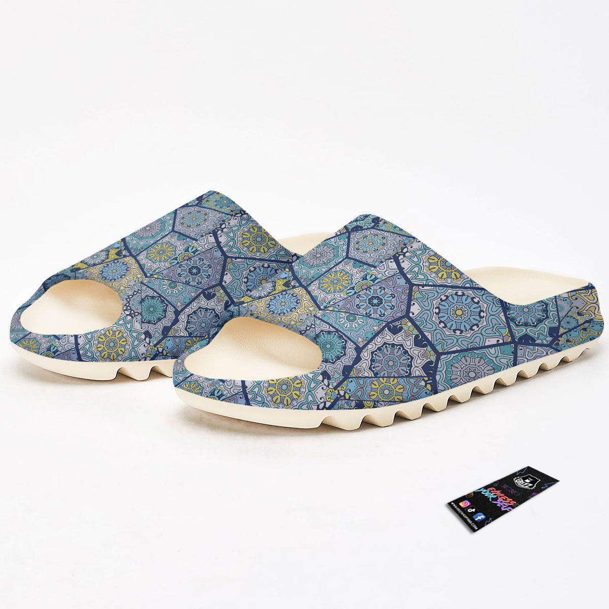 Patchwork Indian Floral Print Pattern Sandals-grizzshop