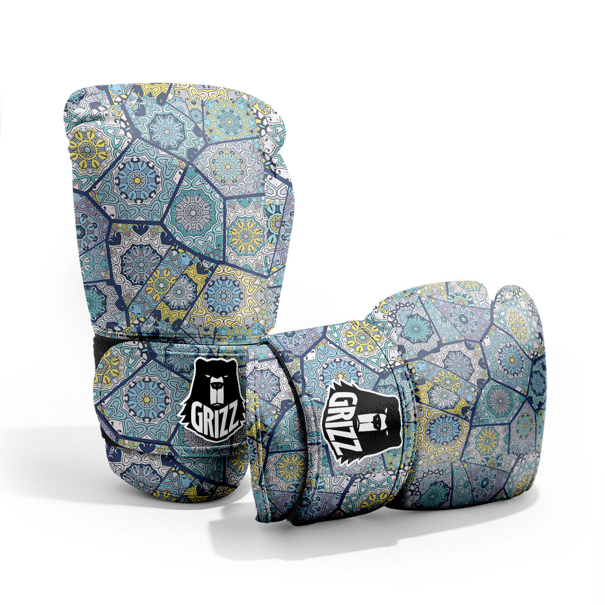 Patchwork Indian Floral Print Pattern Pro Boxing Glove