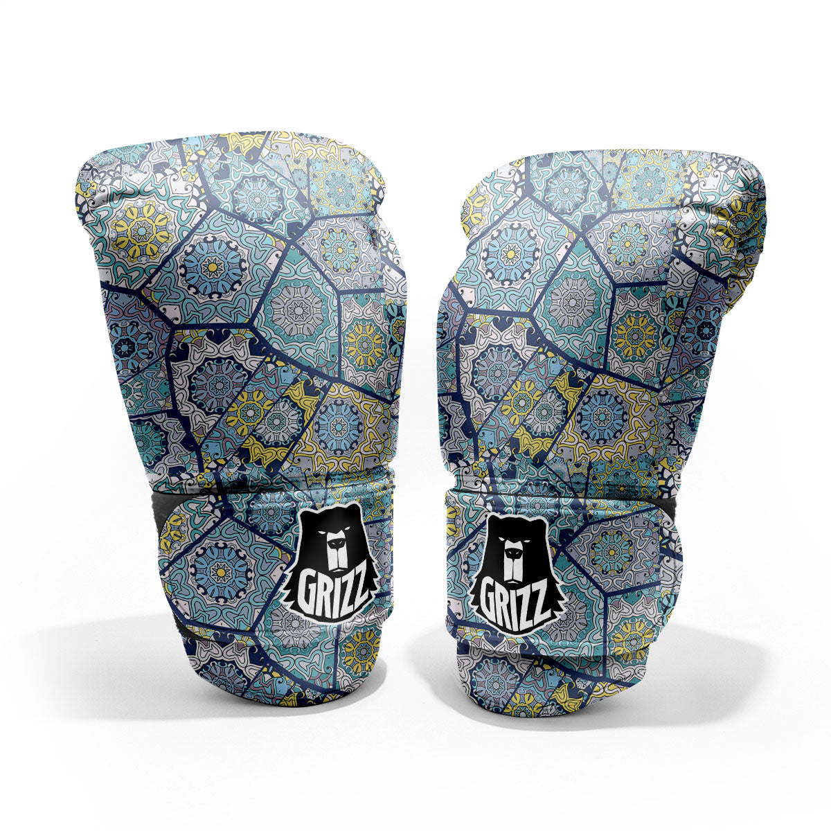 Patchwork Indian Floral Print Pattern Pro Boxing Glove