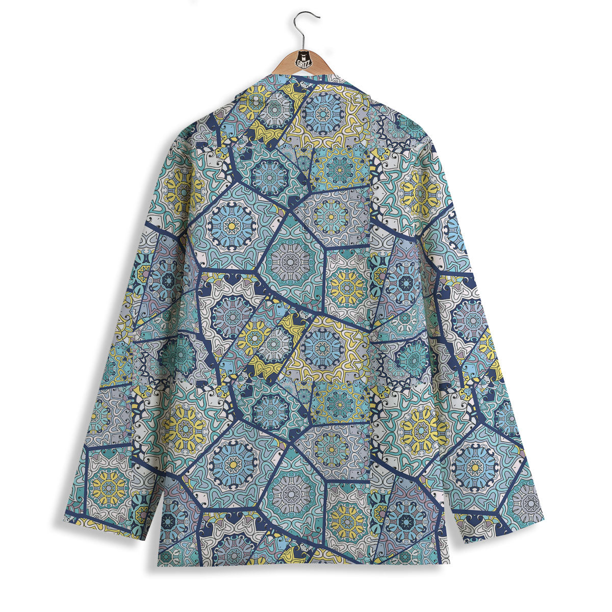 Patchwork Indian Floral Print Pattern Women's Blazer-grizzshop