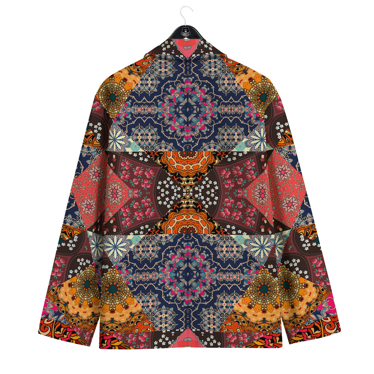 Patchwork Indian Flower Mandala Print Pattern Men's Sport Coat-grizzshop