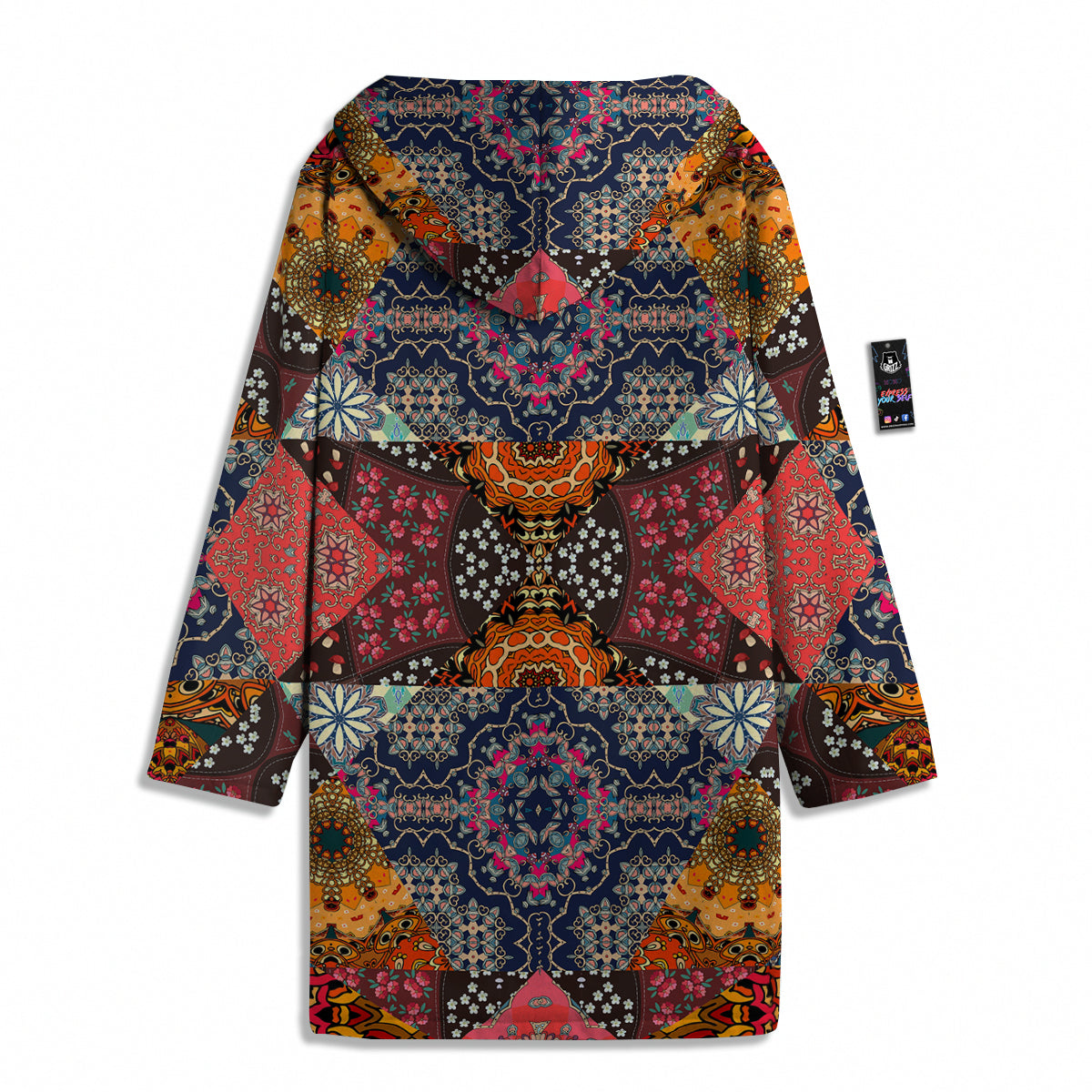 Patchwork Indian Flower Mandala Print Pattern Men's Windbreaker Jacket-grizzshop