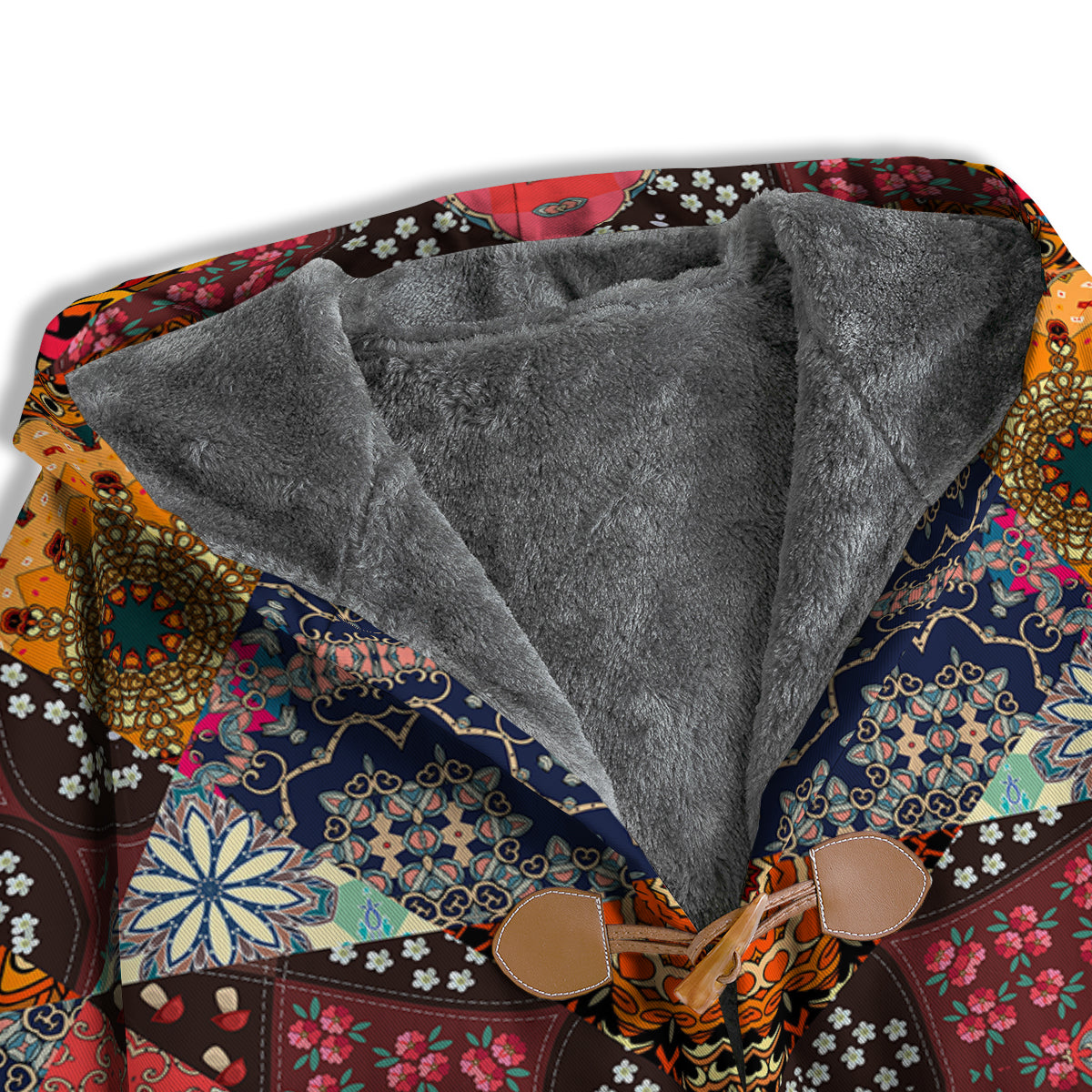 Patchwork Indian Flower Mandala Print Pattern Men's Windbreaker Jacket-grizzshop