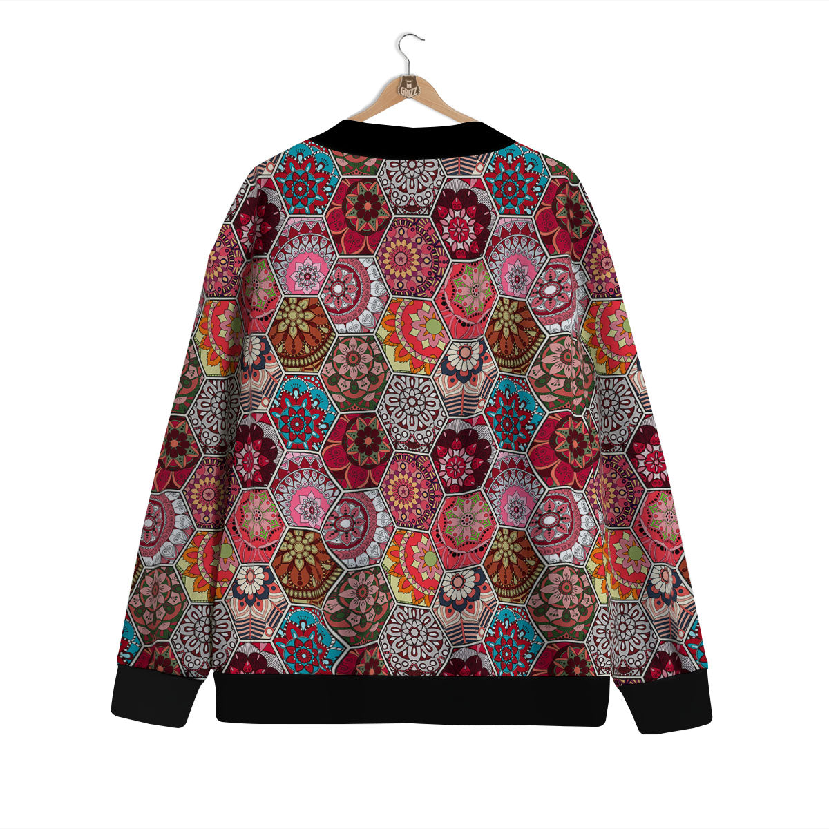 Patchwork Indian Print Pattern Cardigan-grizzshop