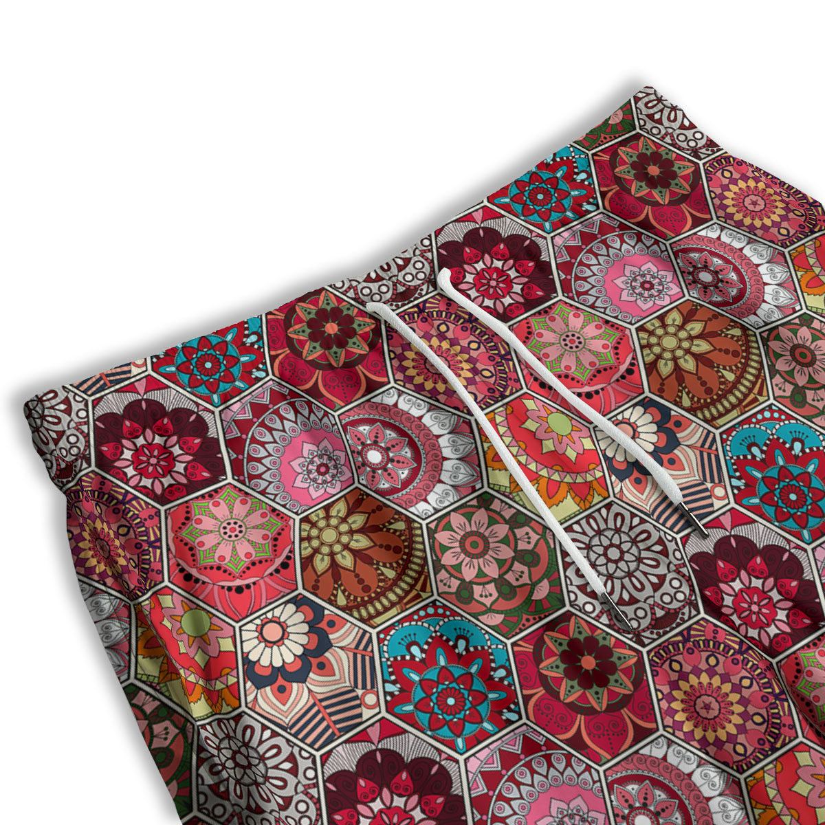 Patchwork Indian Print Pattern Men's Athletic Shorts