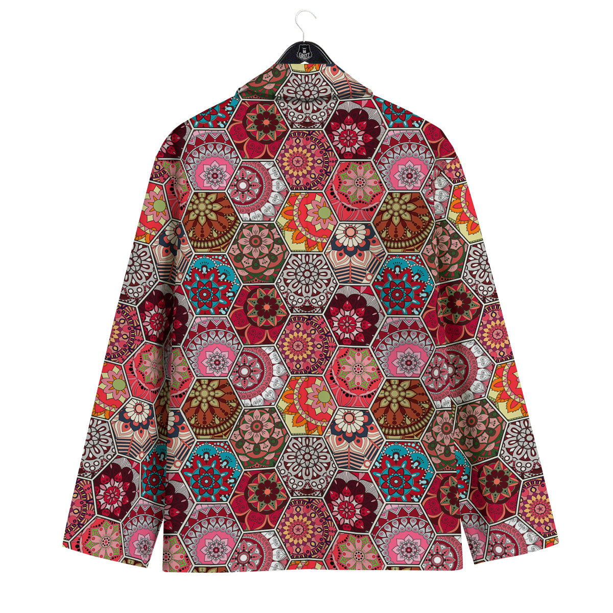 Patchwork Indian Print Pattern Men's Sport Coat-grizzshop