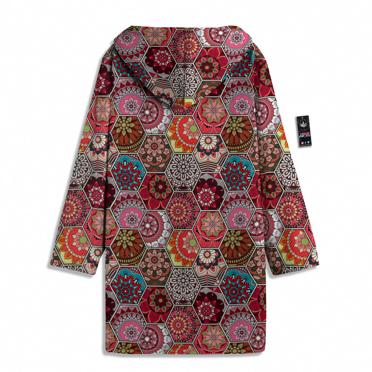 Patchwork Indian Print Pattern Men's Windbreaker Jacket-grizzshop