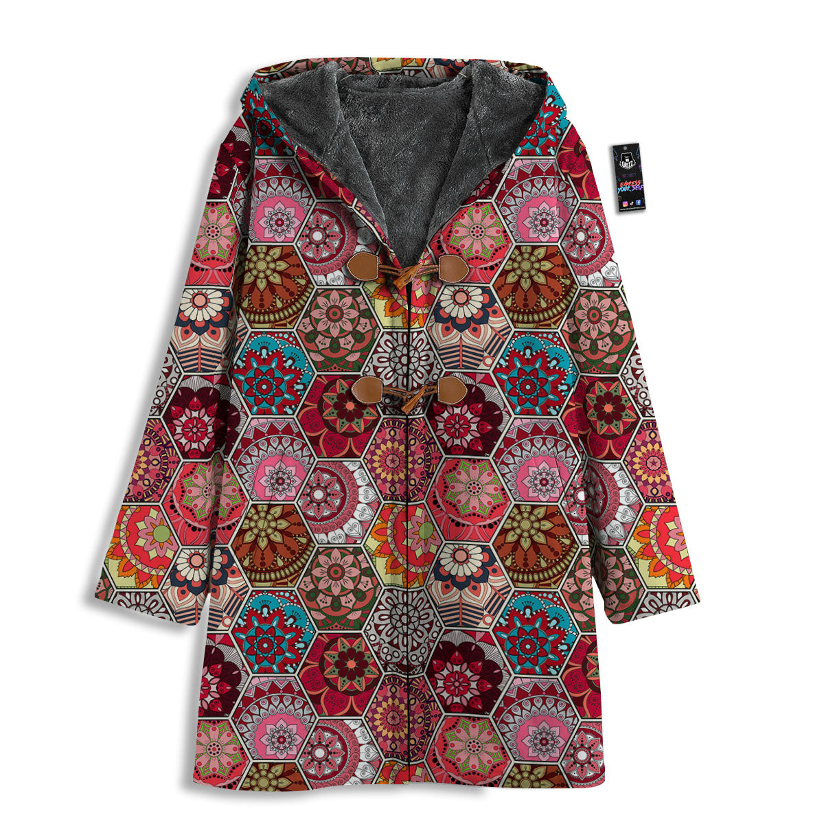 Patchwork Indian Print Pattern Men's Windbreaker Jacket-grizzshop