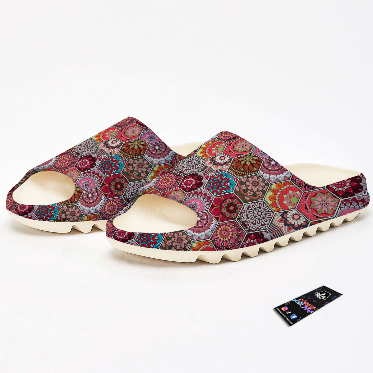 Patchwork Indian Print Pattern Sandals-grizzshop