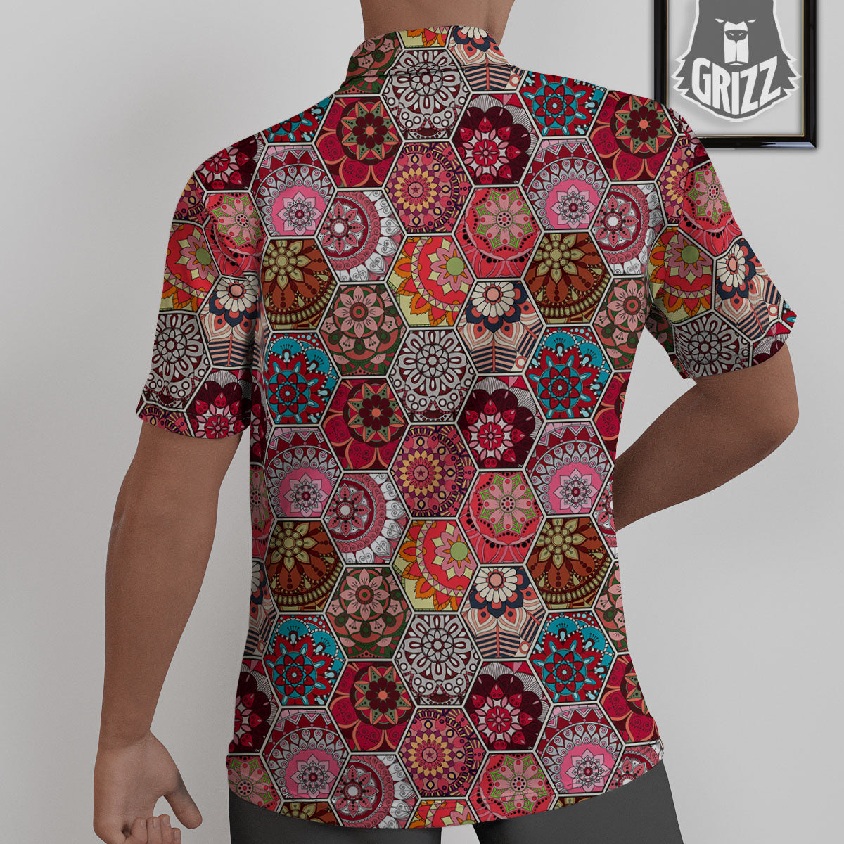 Patchwork Indian Print Pattern Untucked Shirts-grizzshop