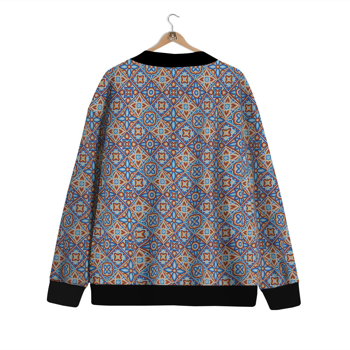 Patchwork Mosaic Print Pattern Cardigan-grizzshop