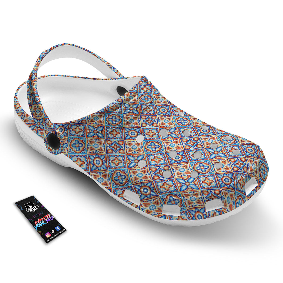 Patchwork Mosaic Print Pattern Clog-grizzshop