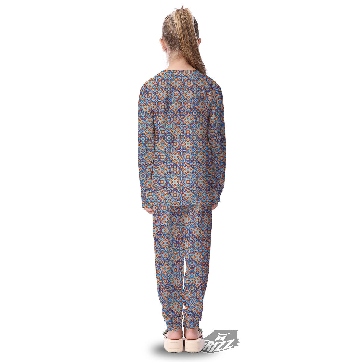 Patchwork Mosaic Print Pattern Kid's Pajamas-grizzshop