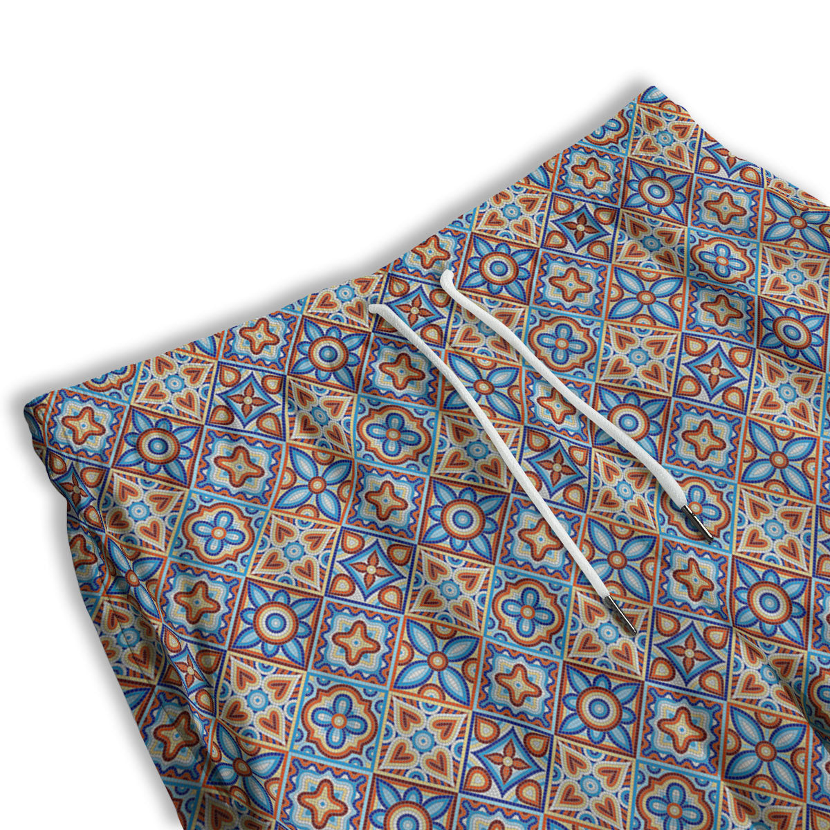 Patchwork Mosaic Print Pattern Men's Athletic Shorts