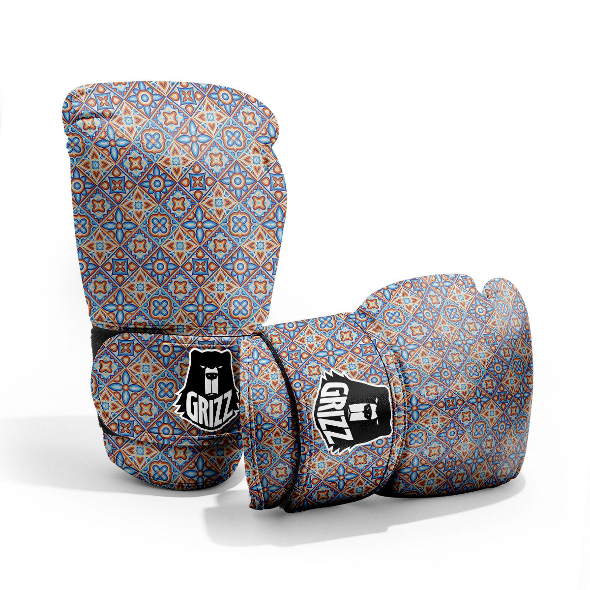 Patchwork Mosaic Print Pattern Pro Boxing Glove