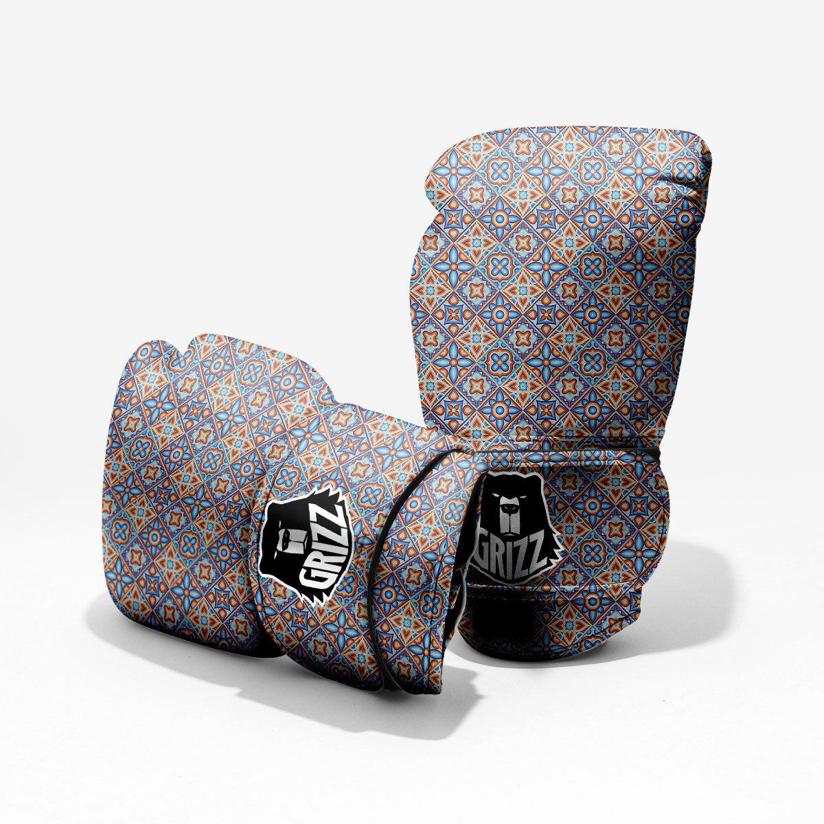 Patchwork Mosaic Print Pattern Pro Boxing Glove