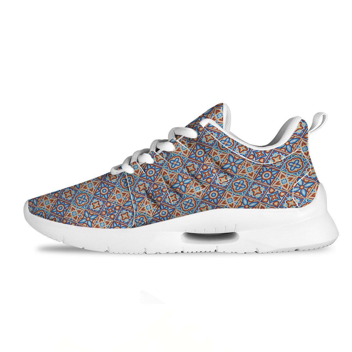 Patchwork Mosaic Print Pattern Tennis Shoes-grizzshop