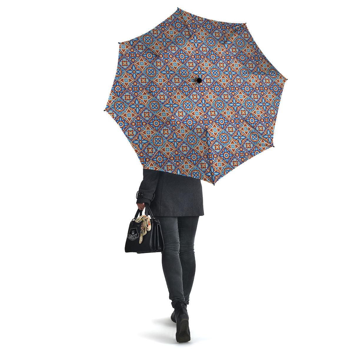 Patchwork Mosaic Print Pattern Umbrella-grizzshop