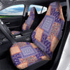 Patchwork Paisley Blue And Orange Print Pattern Car Seat Covers-grizzshop