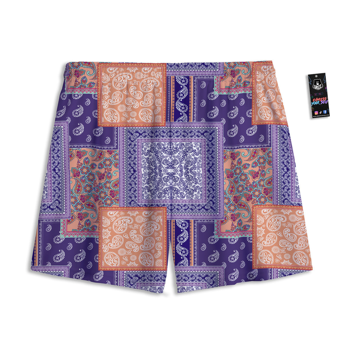 Planets Fantasy Print Pattern Mesh Shorts