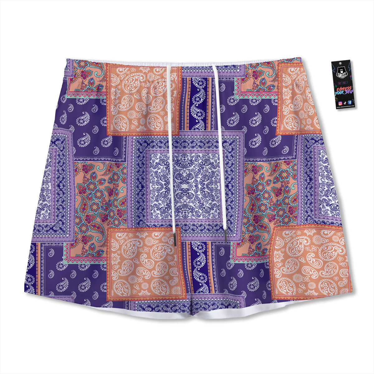 Planets Fantasy Print Pattern Mesh Shorts