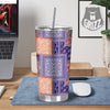 Patchwork Paisley Blue And Orange Print Pattern Tumbler-grizzshop