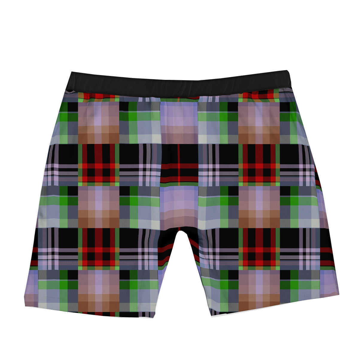 Patchwork Plaid Madras Print Pattern Boxer Briefs-grizzshop