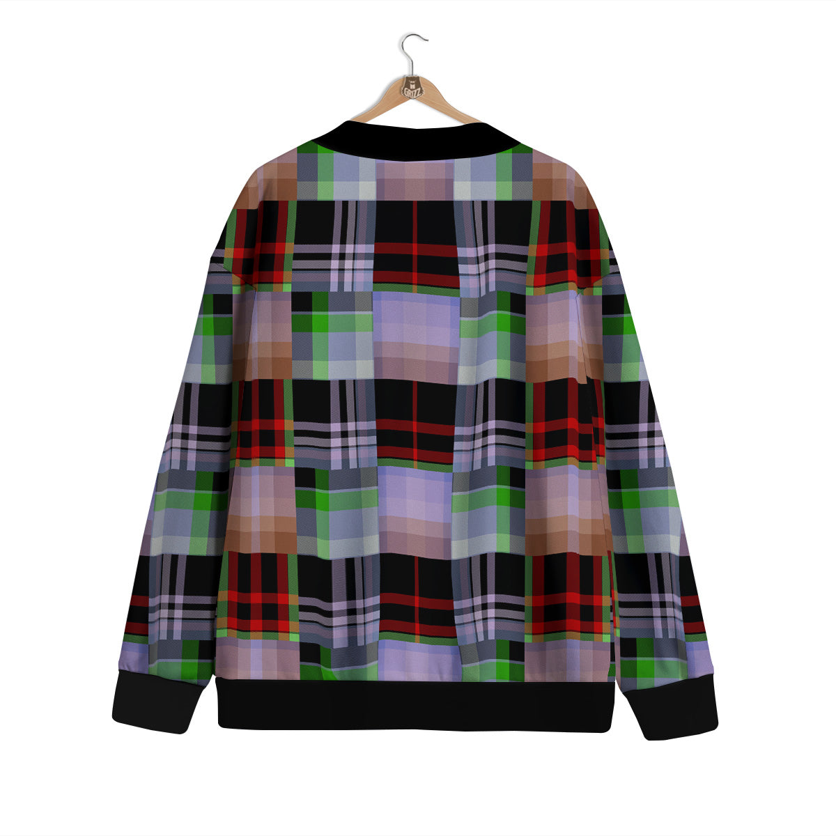 Patchwork Plaid Madras Print Pattern Cardigan-grizzshop