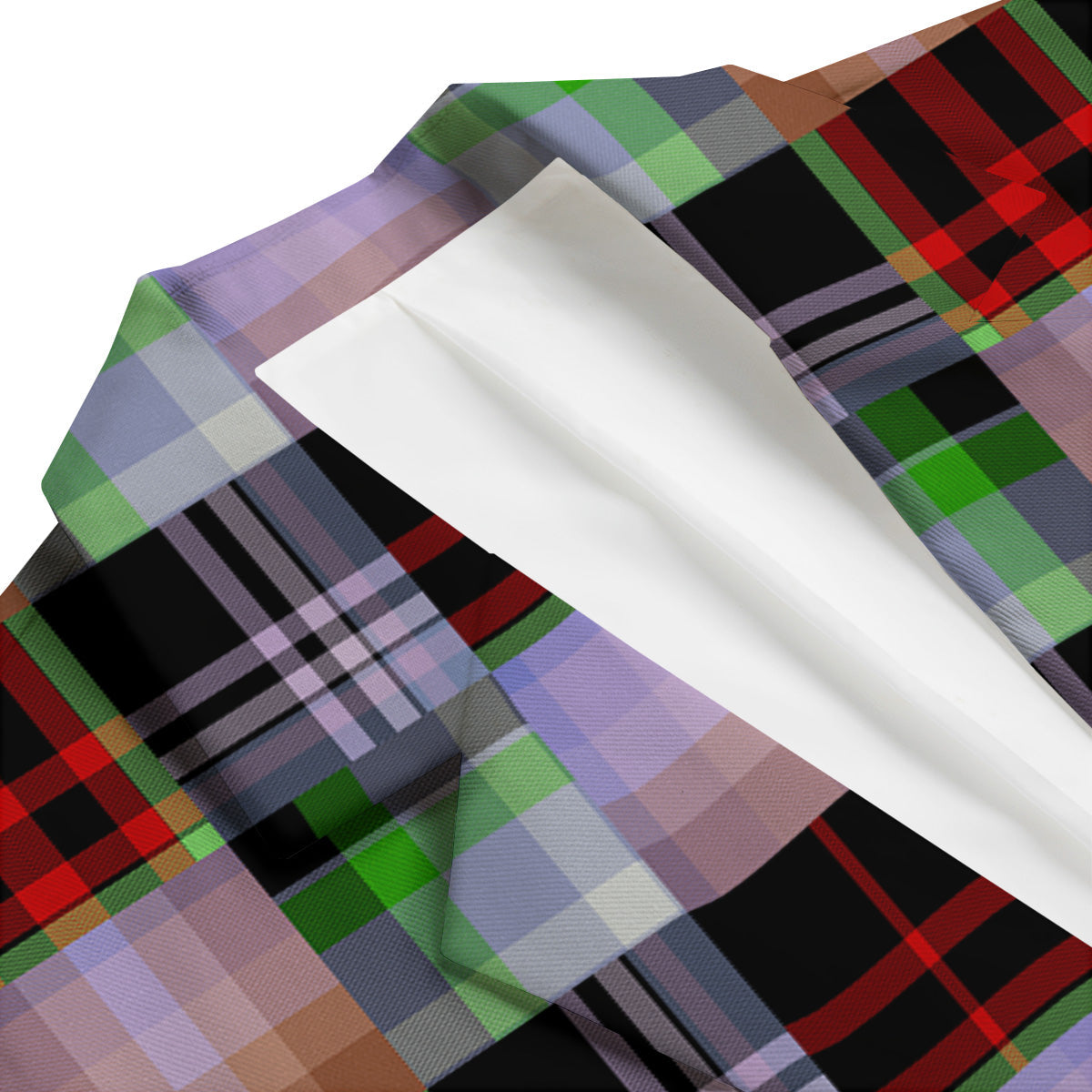 Patchwork Plaid Madras Print Pattern Men's Blazer-grizzshop