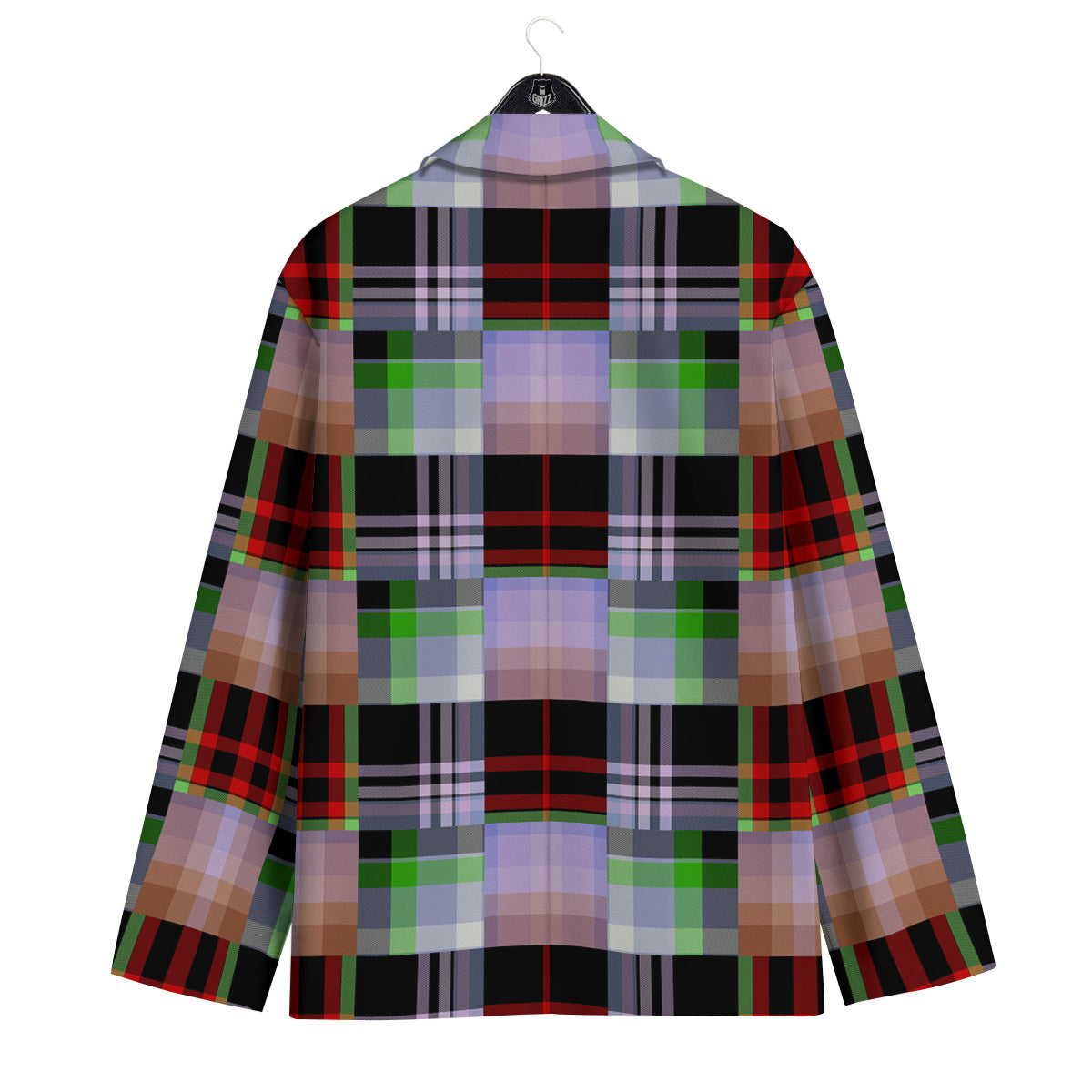 Patchwork Plaid Madras Print Pattern Men's Sport Coat-grizzshop