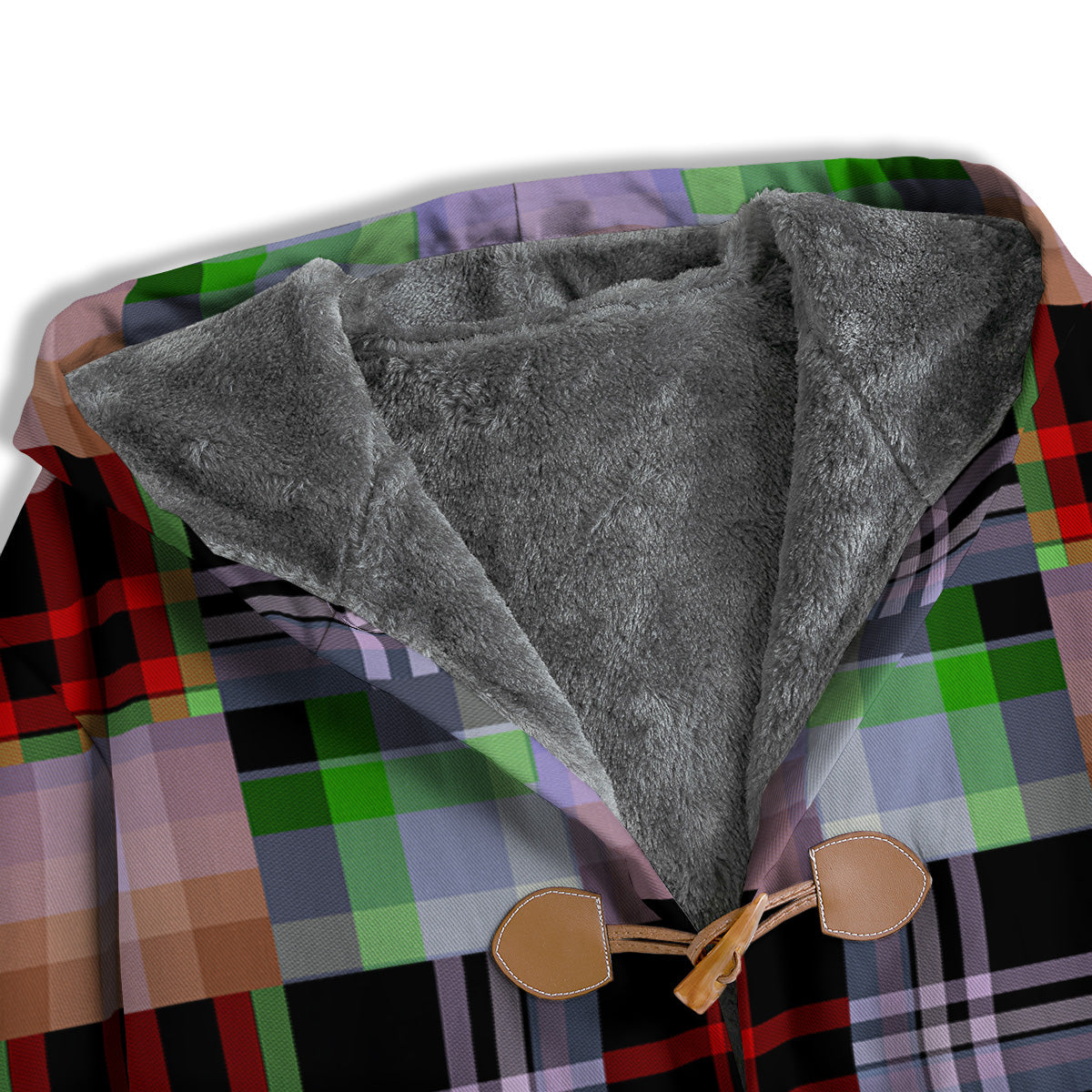Patchwork Plaid Madras Print Pattern Men's Windbreaker Jacket-grizzshop