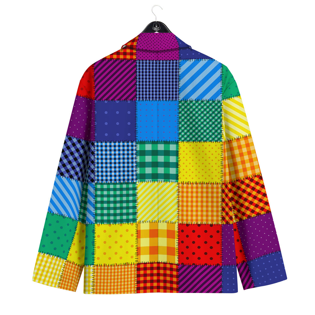 Patchwork Rainbow Print Pattern Men's Sport Coat-grizzshop