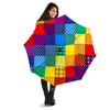 Patchwork Rainbow Print Pattern Umbrella-grizzshop