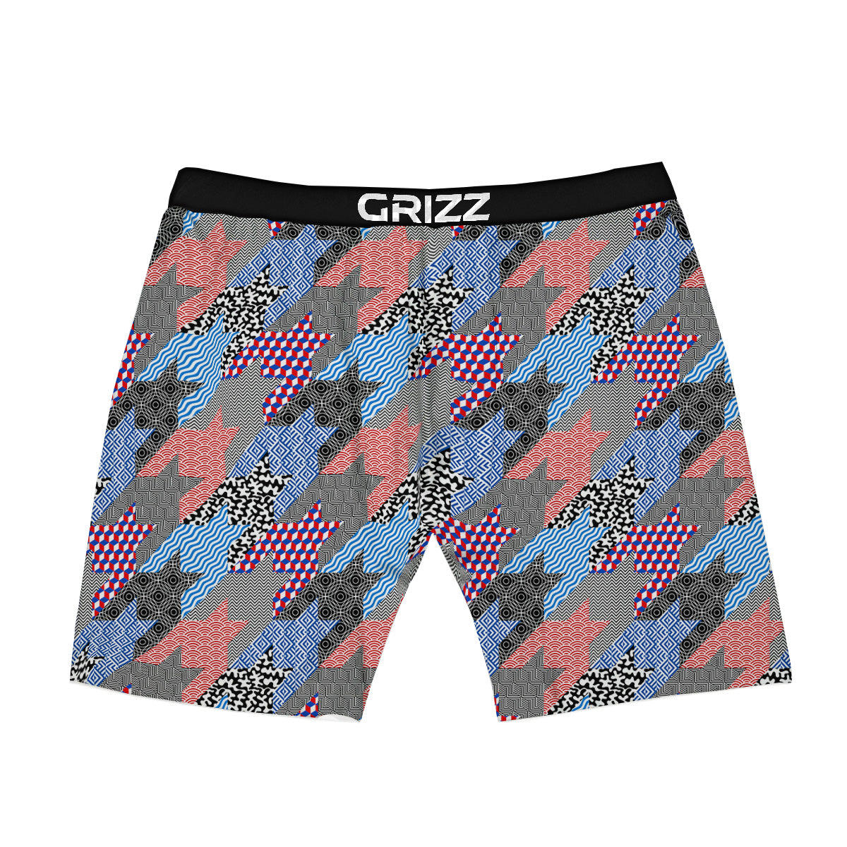 Patchwork Style And Classic Houndstooth Print Pattern Boxer Briefs-grizzshop