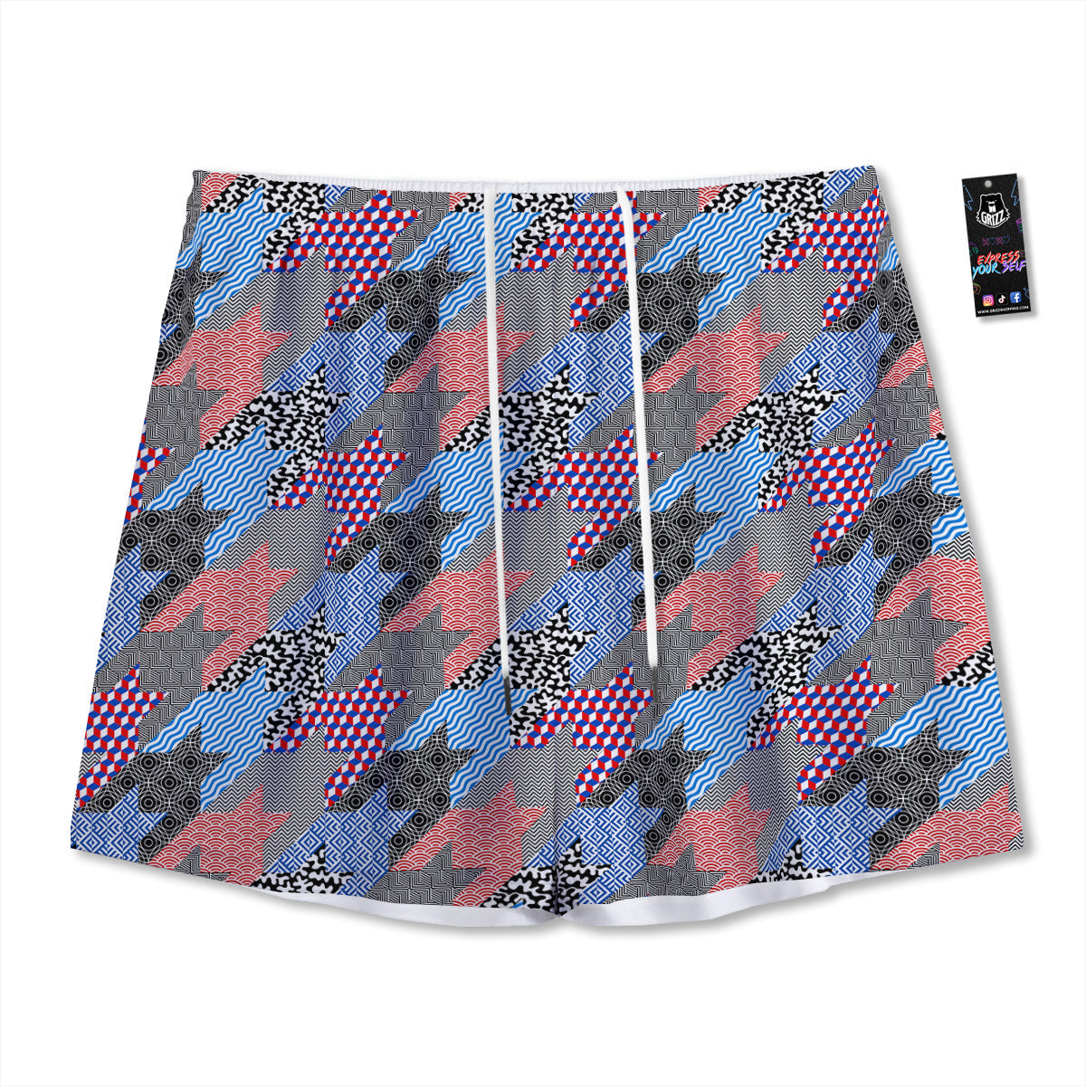 Playing Cards Four Jacks Print Mesh Shorts