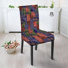 Patchwork Tartan And Bandana Print Pattern Dining Chair Slipcover-grizzshop