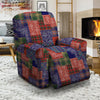 Patchwork Tartan And Bandana Print Pattern Recliner Slipcover-grizzshop