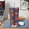 Patchwork Tartan And Bandana Print Pattern Tumbler-grizzshop