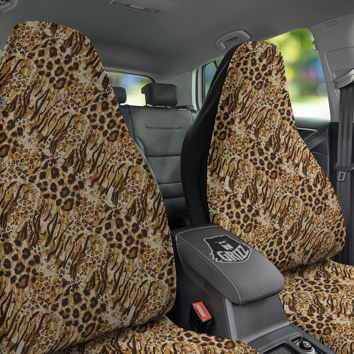 Patchwork Tiger Skin Print Pattern Car Seat Covers-grizzshop