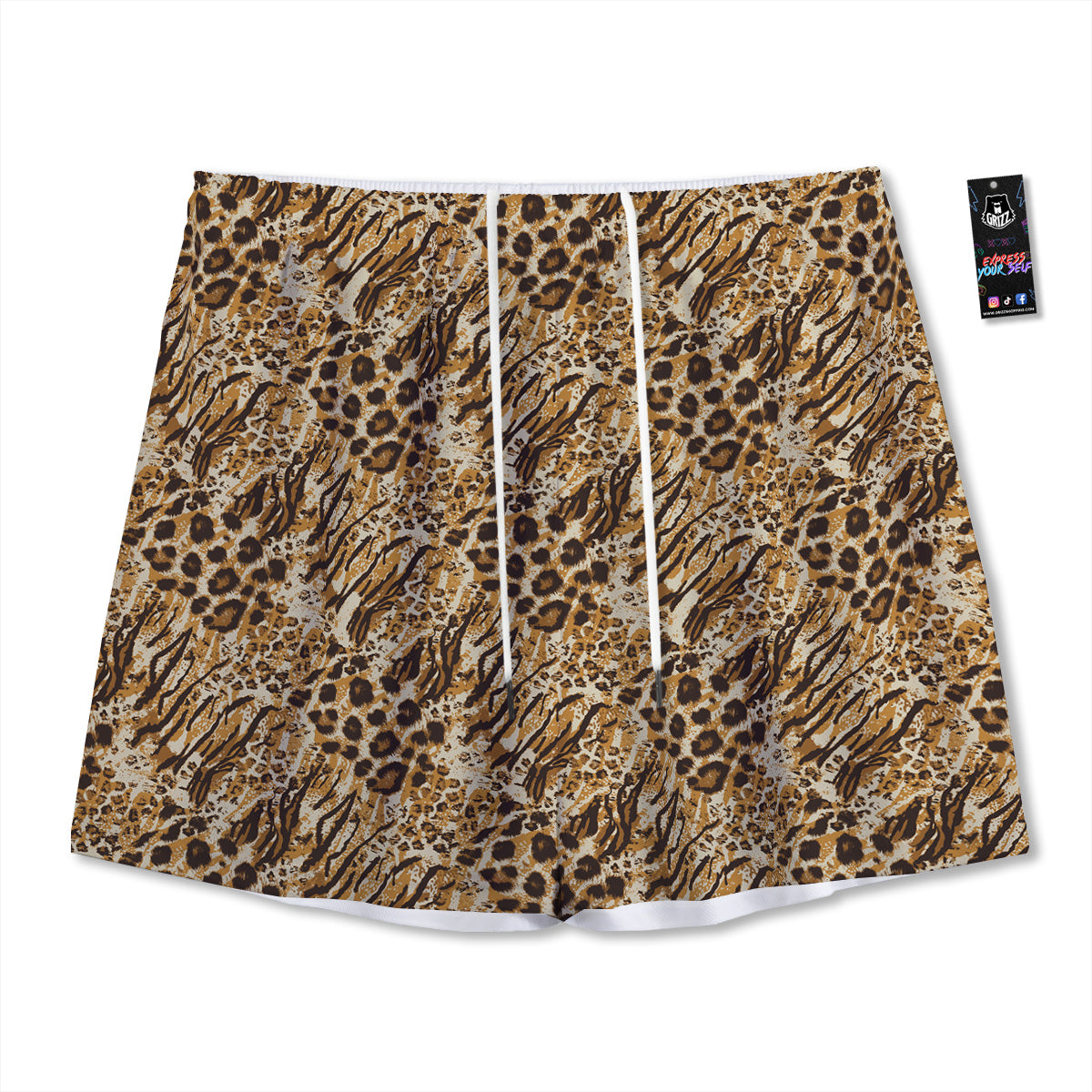 Playing Cards Four Kings Print Pattern Mesh Shorts