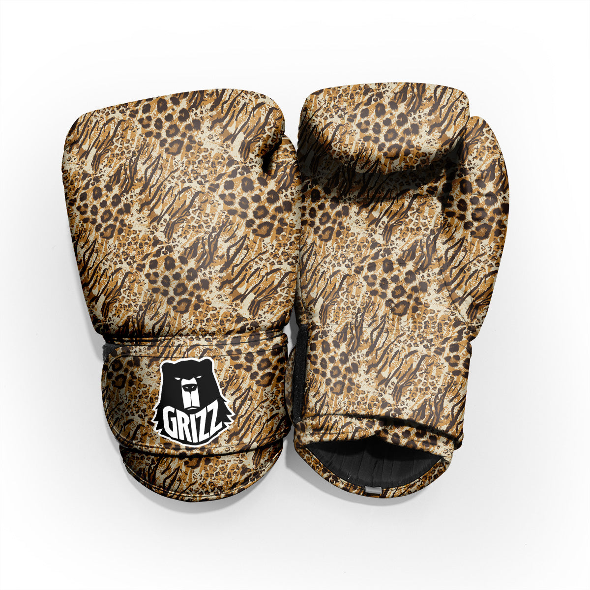 Patchwork Tiger Skin Print Pattern Pro Boxing Glove