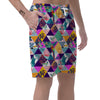 Patchwork Tropical Bird Print Men's Shorts-grizzshop