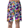 Patchwork Tropical Bird Print Men's Shorts-grizzshop